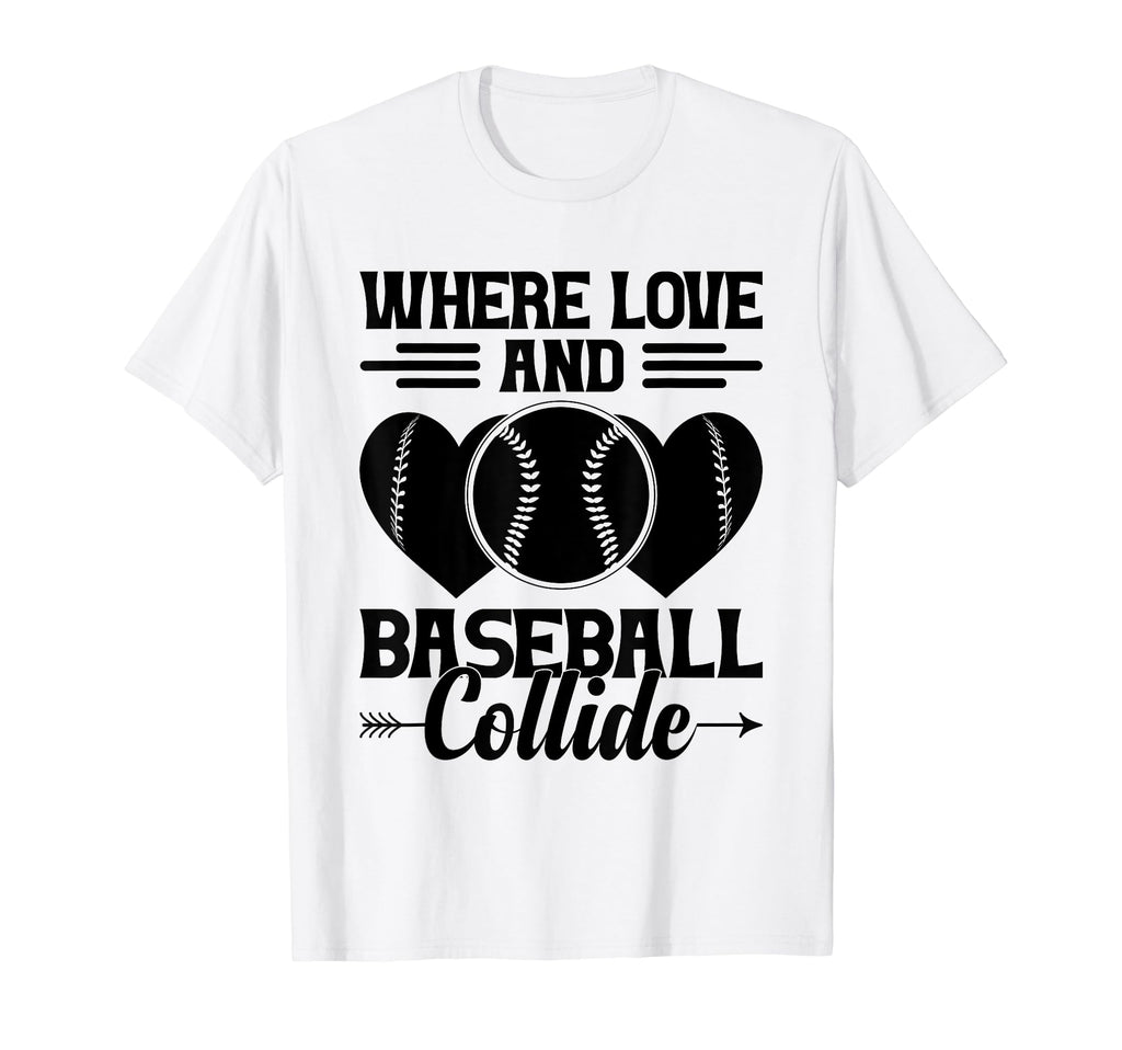 Where Love And Baseball Collide T-Shirt - Custom Art Print for Adults - T-Shirt, Sweatshirt, Hoodie