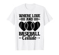 Where Love And Baseball Collide T-Shirt - Custom Art Print for Adults - T-Shirt, Sweatshirt, Hoodie