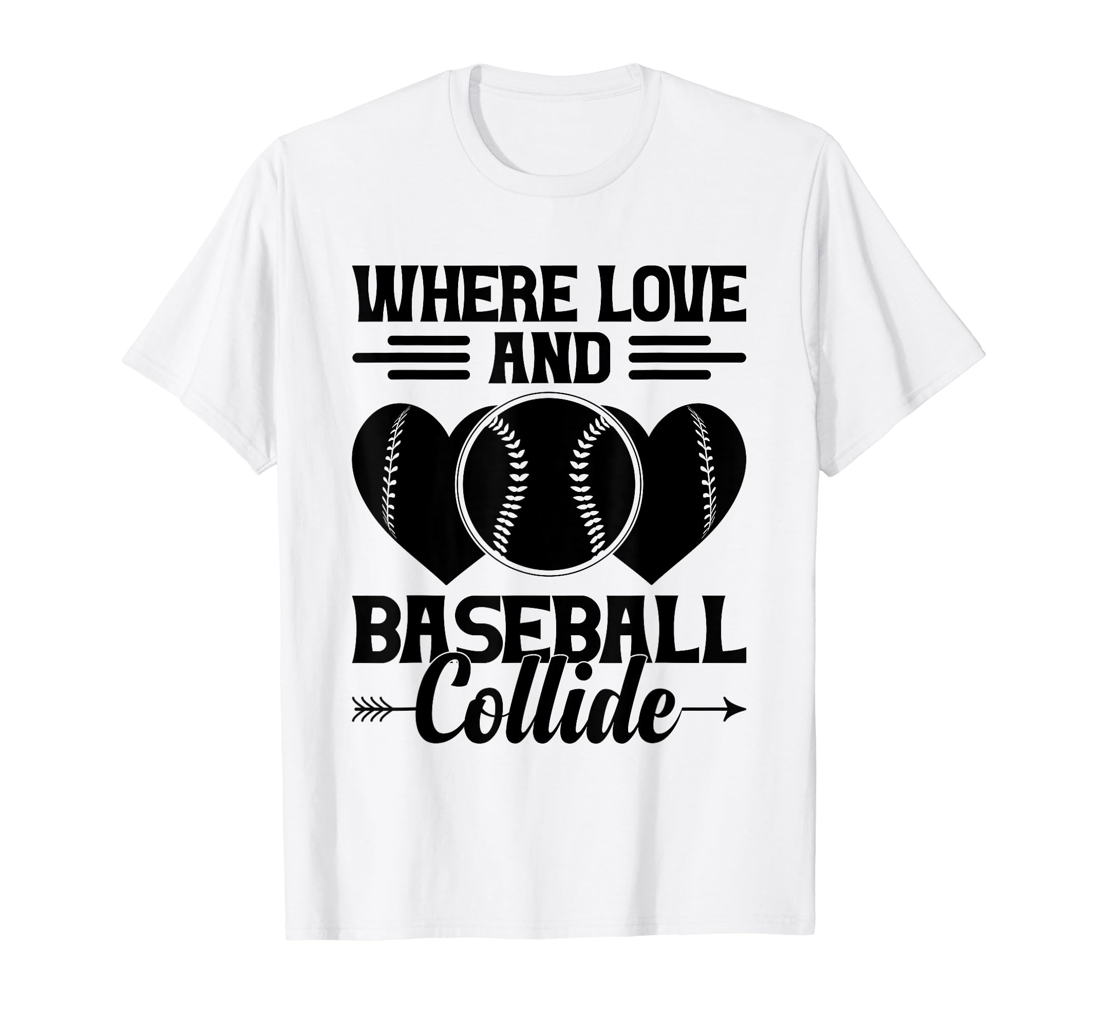 Where Love And Baseball Collide T-Shirt - Custom Art Print for Adults - T-Shirt, Sweatshirt, Hoodie