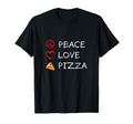 Peace Love Pizza Hippie Italian Foodies T-Shirt - Streetwear Style Unisex - T-Shirt, Sweatshirt, Hoodie