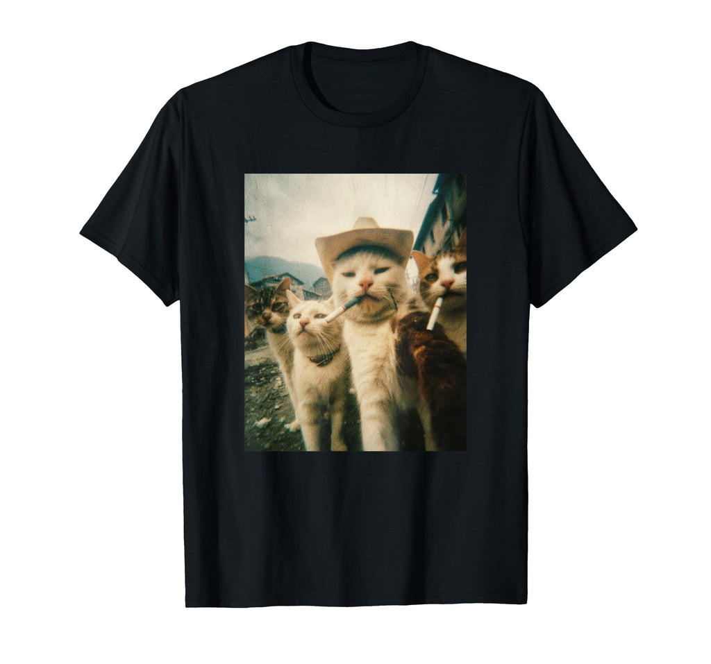 Funny Cowboy Cats Meme T-Shirt - Aesthetic Graphic for Adults - T-Shirt, Sweatshirt, Hoodie