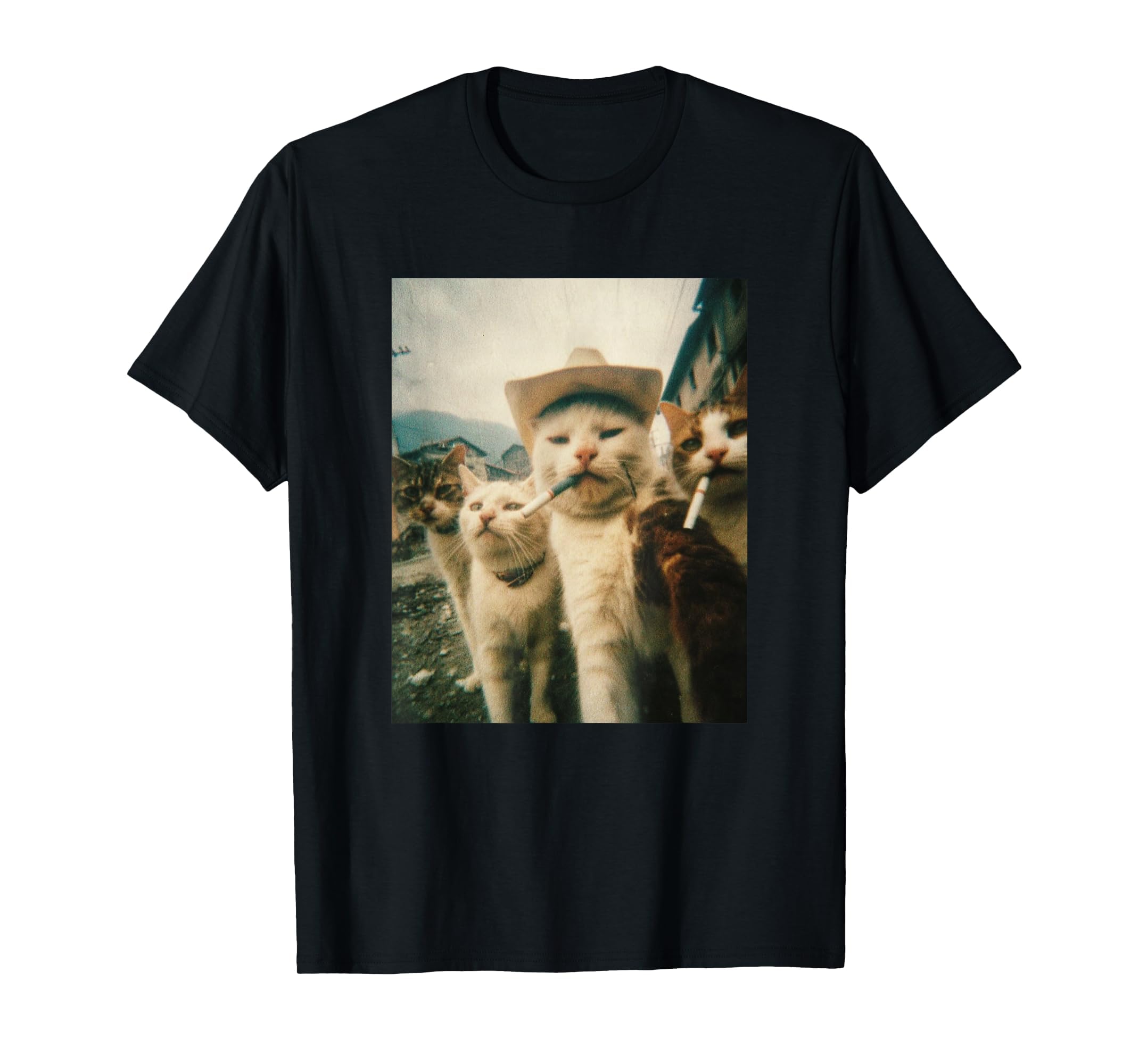 Funny Cowboy Cats Meme T-Shirt - Aesthetic Graphic for Adults - T-Shirt, Sweatshirt, Hoodie