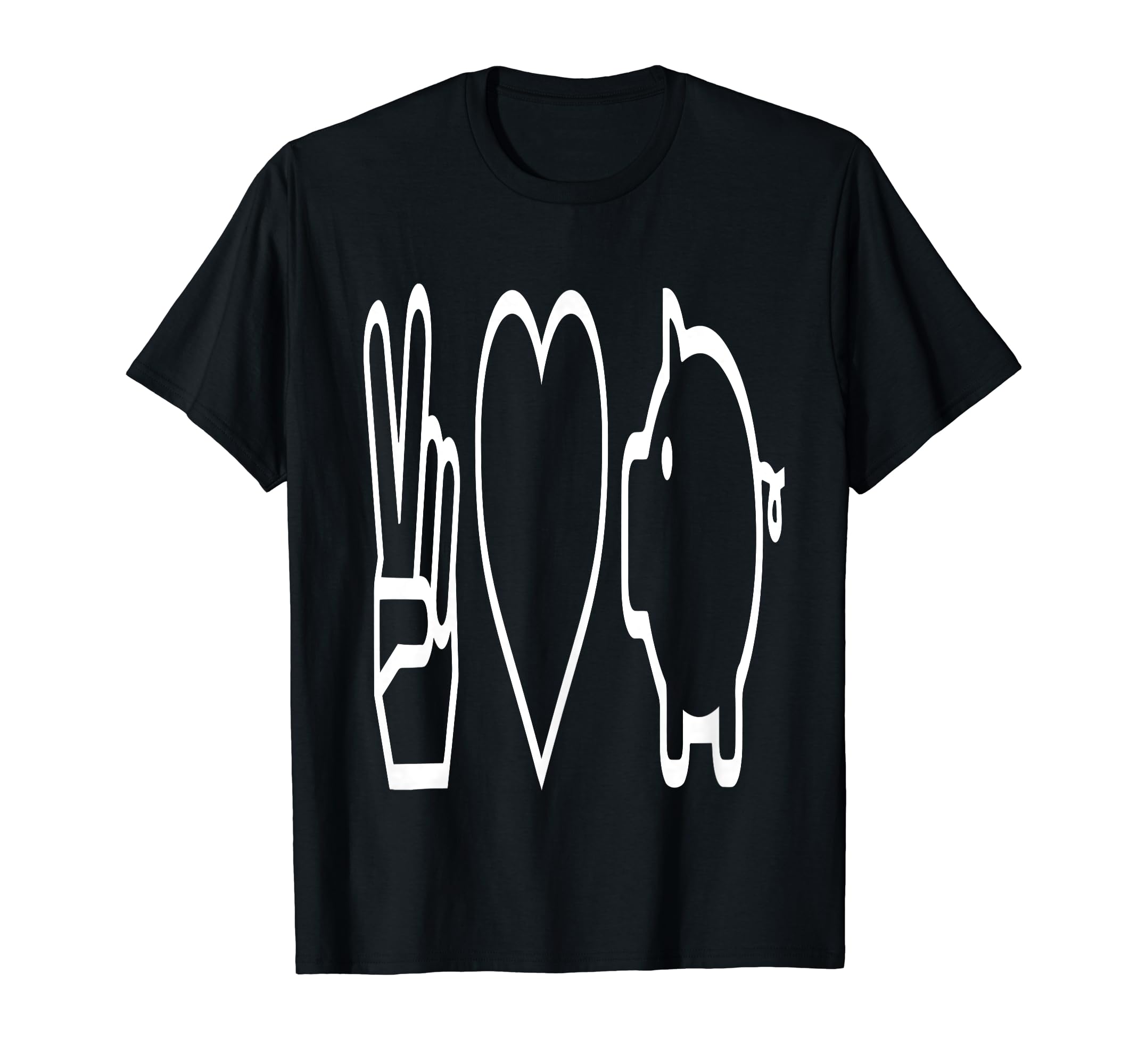 Peace Love And Pig Gift T-Shirt - Unique Graphic Men Women - T-Shirt, Sweatshirt, Hoodie
