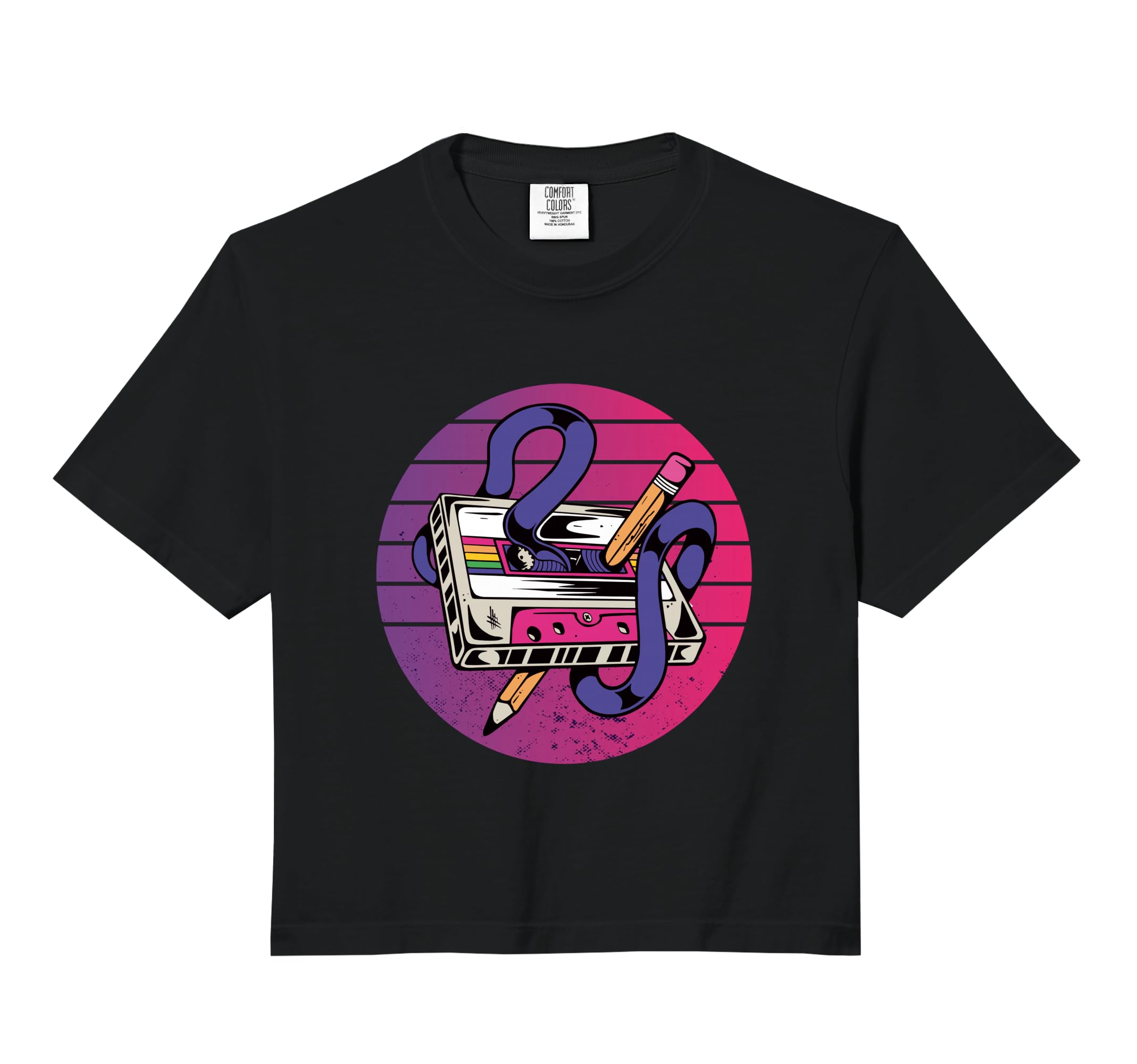 Cassette 80S Tape Pencil 1980S 70S 90S T-Shirt - Trendy Graphic for Adults - T-Shirt, Sweatshirt, Hoodie