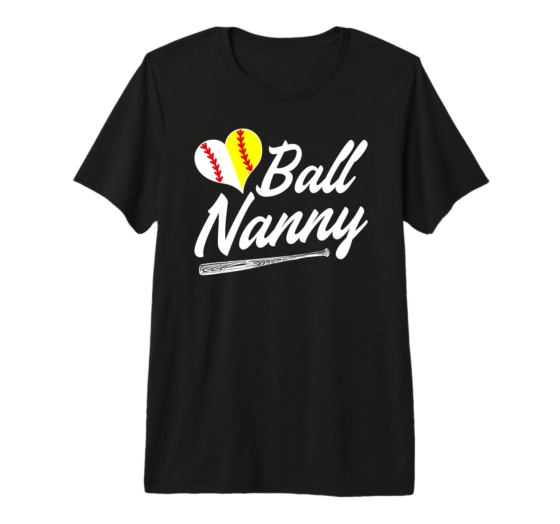 Ball Nanny Softball Baseball Nanny T-Shirt - Custom Art Print Men Women - T-Shirt, Sweatshirt, Hoodie