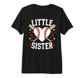Little Sister Baseball Sister T-Shirt - Minimalist Print Men Women - T-Shirt, Sweatshirt, Hoodie
