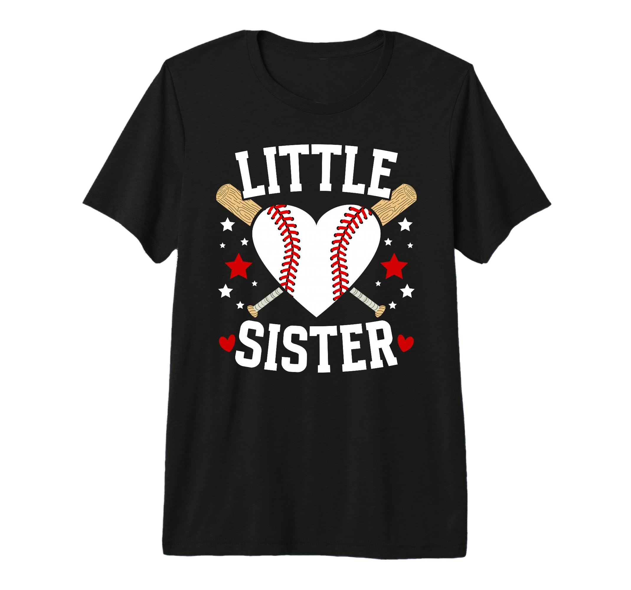 Little Sister Baseball Sister T-Shirt - Minimalist Print Men Women - T-Shirt, Sweatshirt, Hoodie