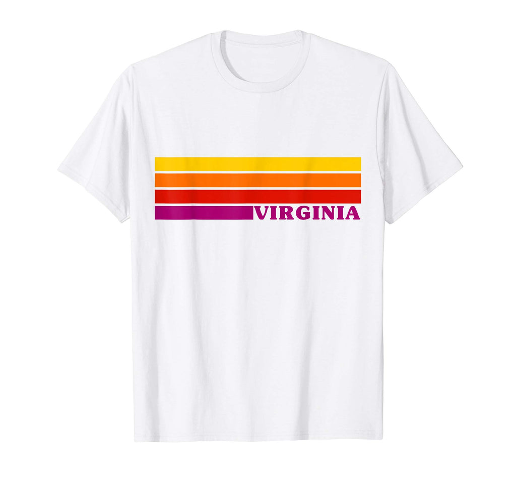 Virginia Colorful 70S Stripes T-Shirt - Minimalist Print Men Women - T-Shirt, Sweatshirt, Hoodie