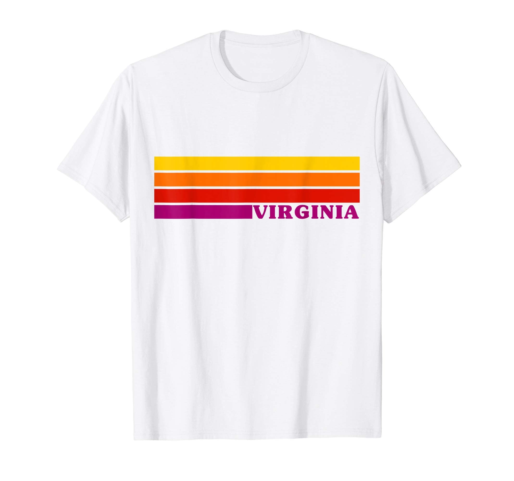 Virginia Colorful 70S Stripes T-Shirt - Minimalist Print Men Women - T-Shirt, Sweatshirt, Hoodie