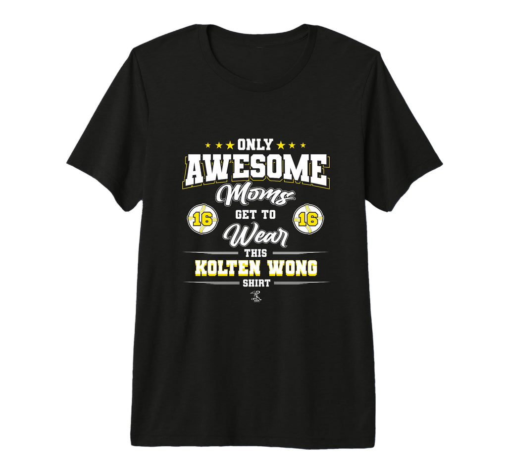Kolten Wong Awesome Moms Tri Blend T-Shirt - Fun Novelty Design Men Women - T-Shirt, Sweatshirt, Hoodie