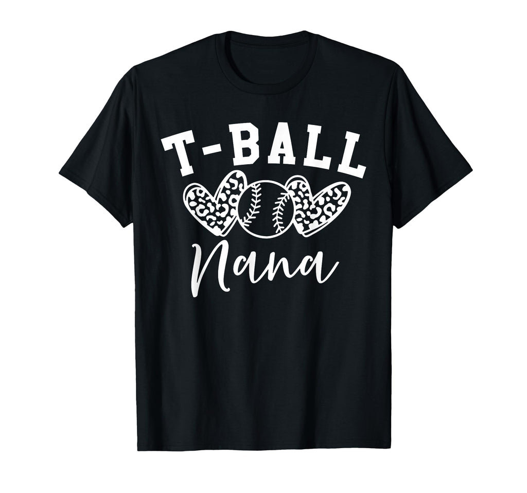 T Ball Nana Womens Baseball Heart T-Shirt - Unique Graphic for Adults - T-Shirt, Sweatshirt, Hoodie