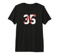 Baseball Player Jersey Number 35 35 T-Shirt - Unique Graphic Men Women - T-Shirt, Sweatshirt, Hoodie