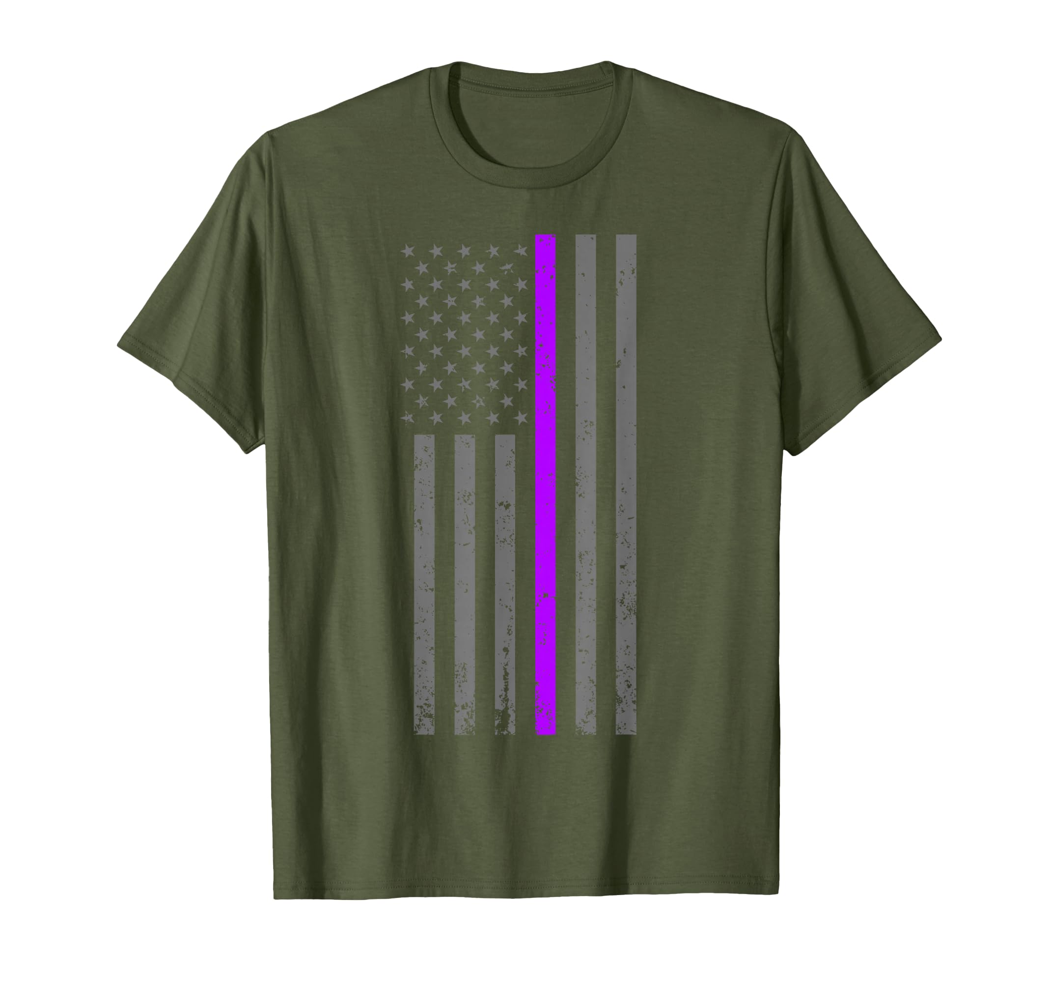 Thin Purple Line Armed Forces Distressed T-Shirt - Trendy Graphic Unisex - T-Shirt, Sweatshirt, Hoodie