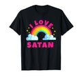 I Love Satan Shirts Sarcastic Rainbow T-Shirt - Unique Graphic for Adults - T-Shirt, Sweatshirt, Hoodie