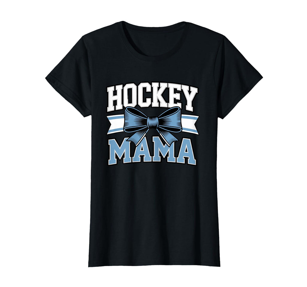 Hockey Mama Coquette Bow Game Day T-Shirt - Custom Art Print Men Women - T-Shirt, Sweatshirt, Hoodie