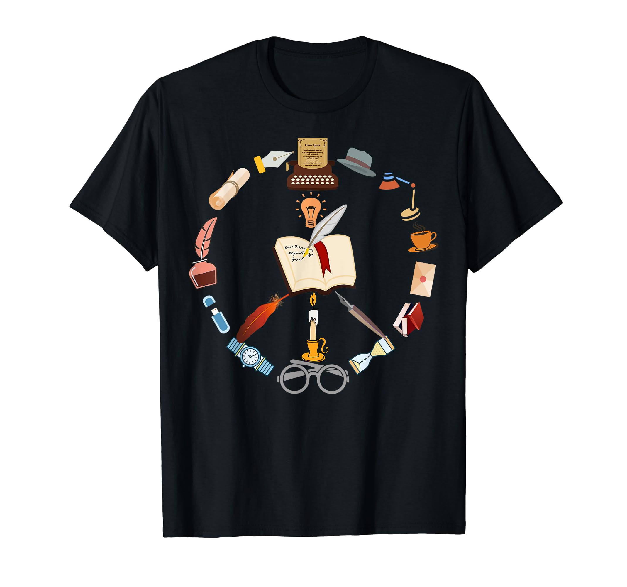 Peace Love Writers Funny Authors T-Shirt - Minimalist Print Men Women - T-Shirt, Sweatshirt, Hoodie
