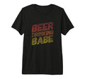 Beer Drinking Babe Distressed T-Shirt - Casual Everyday Wear Men Women - T-Shirt, Sweatshirt, Hoodie