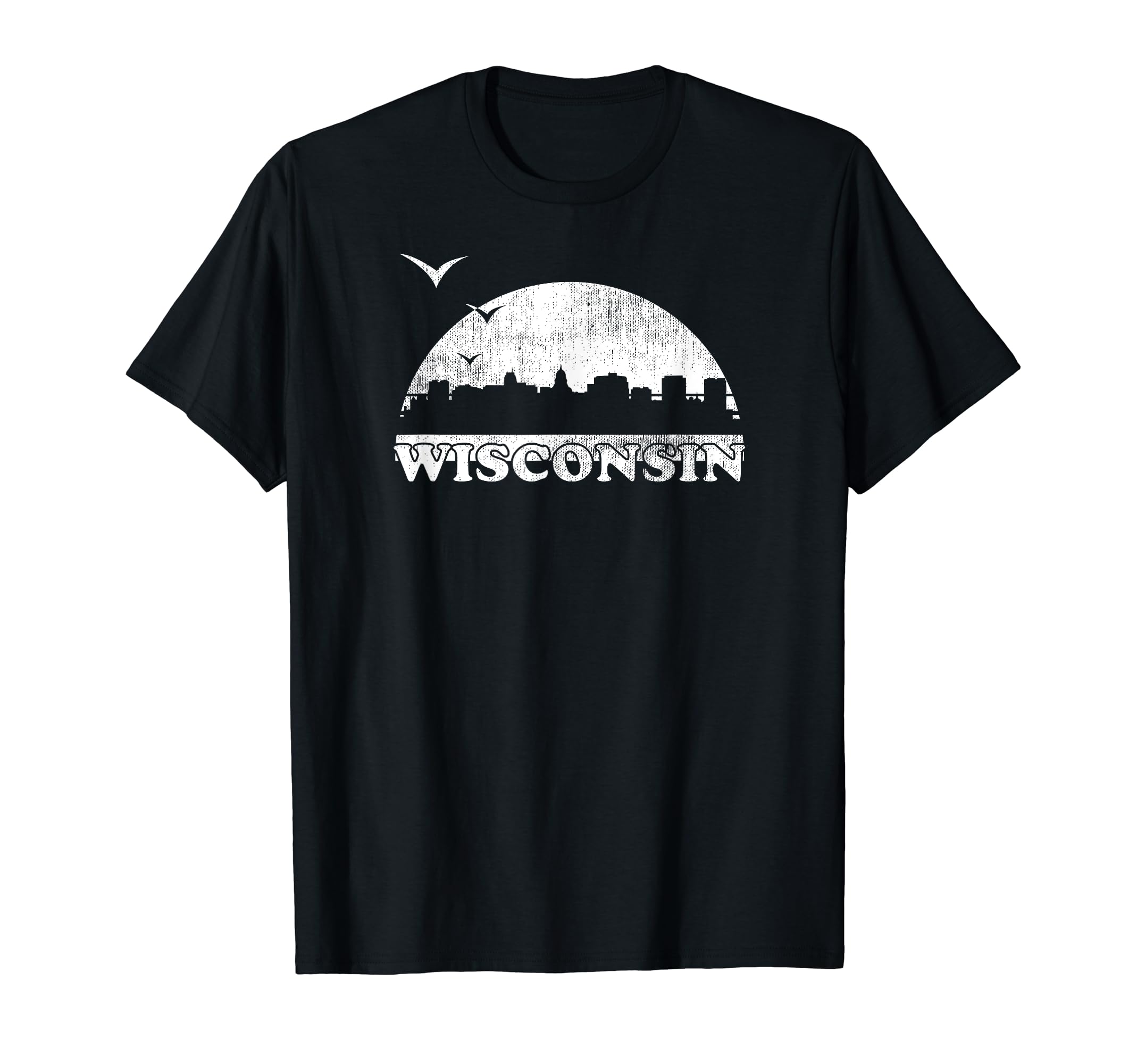 Wisconsin 70S 80S Sunrise Wi T-Shirt - Casual Everyday Wear for Adults - T-Shirt, Sweatshirt, Hoodie