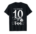 Number 10 Biggest Fan Baseball Softball T-Shirt - Unique Graphic Men Women - T-Shirt, Sweatshirt, Hoodie