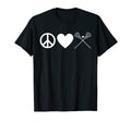 Lacrosse Gift Peace Love Lacrosse T-Shirt - Minimalist Print Unisex - T-Shirt, Sweatshirt, Hoodie