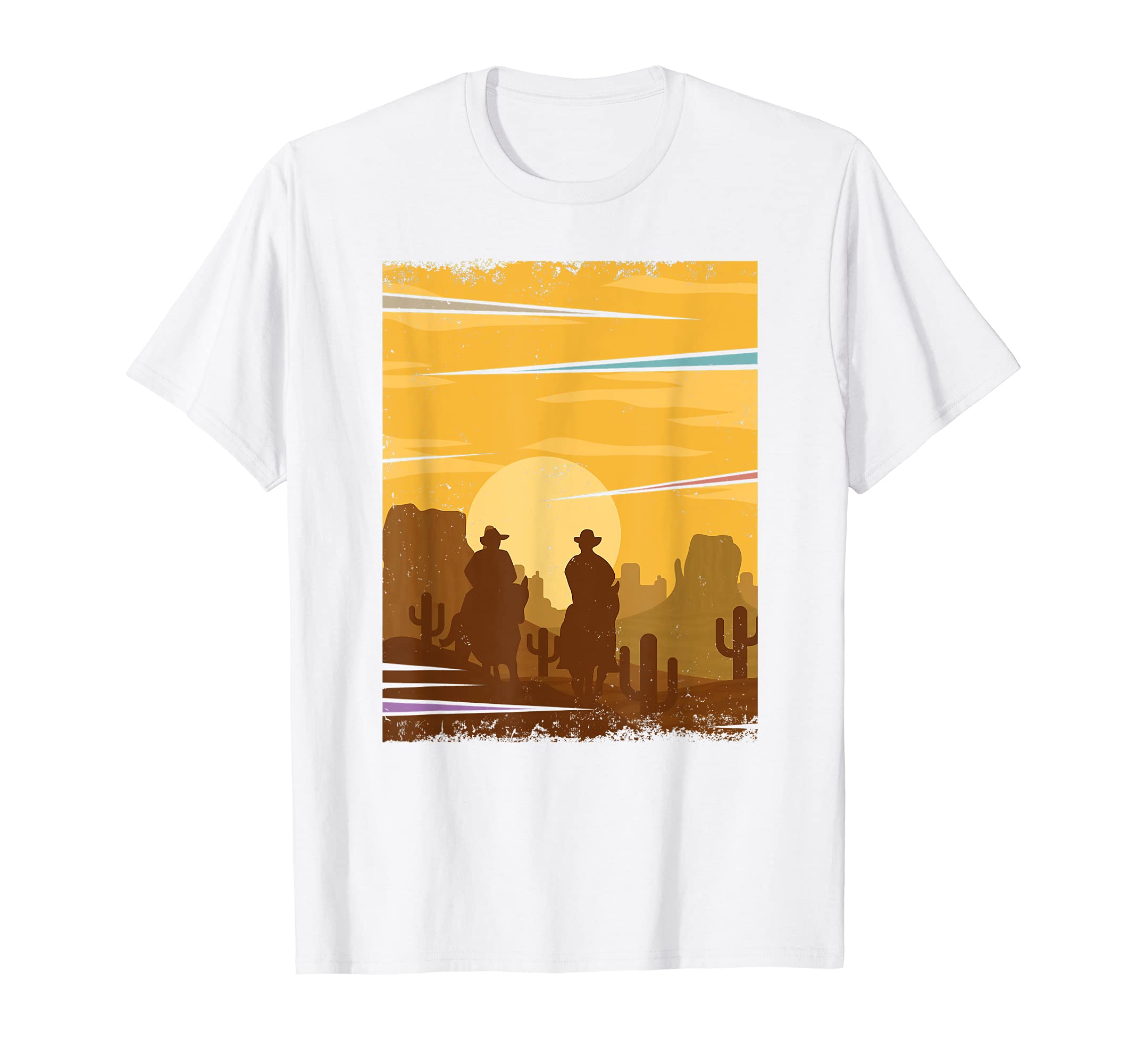 Saddle Western Cowboy Western T-Shirt - Casual Everyday Wear Men Women - T-Shirt, Sweatshirt, Hoodie