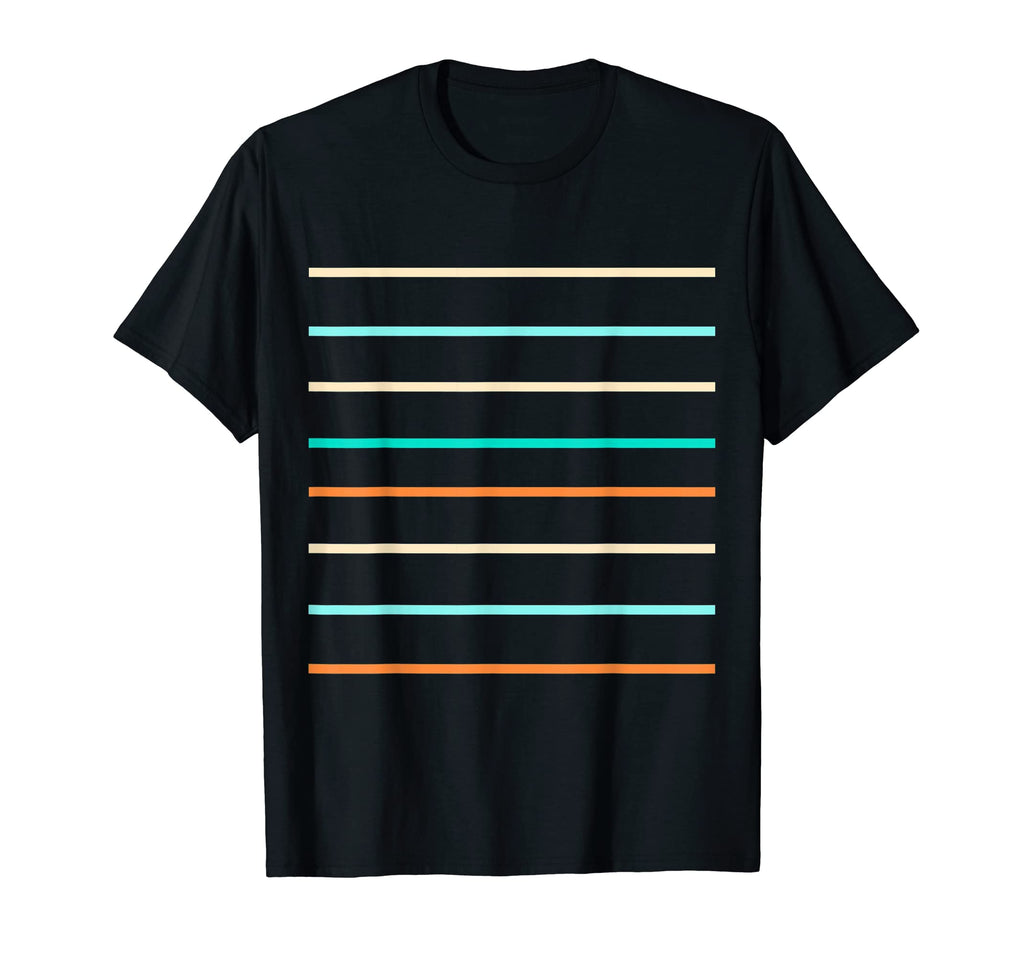 70S 80S Rainbow Pastel Striped Stripe T-Shirt - Minimalist Print Men Women - T-Shirt, Sweatshirt, Hoodie