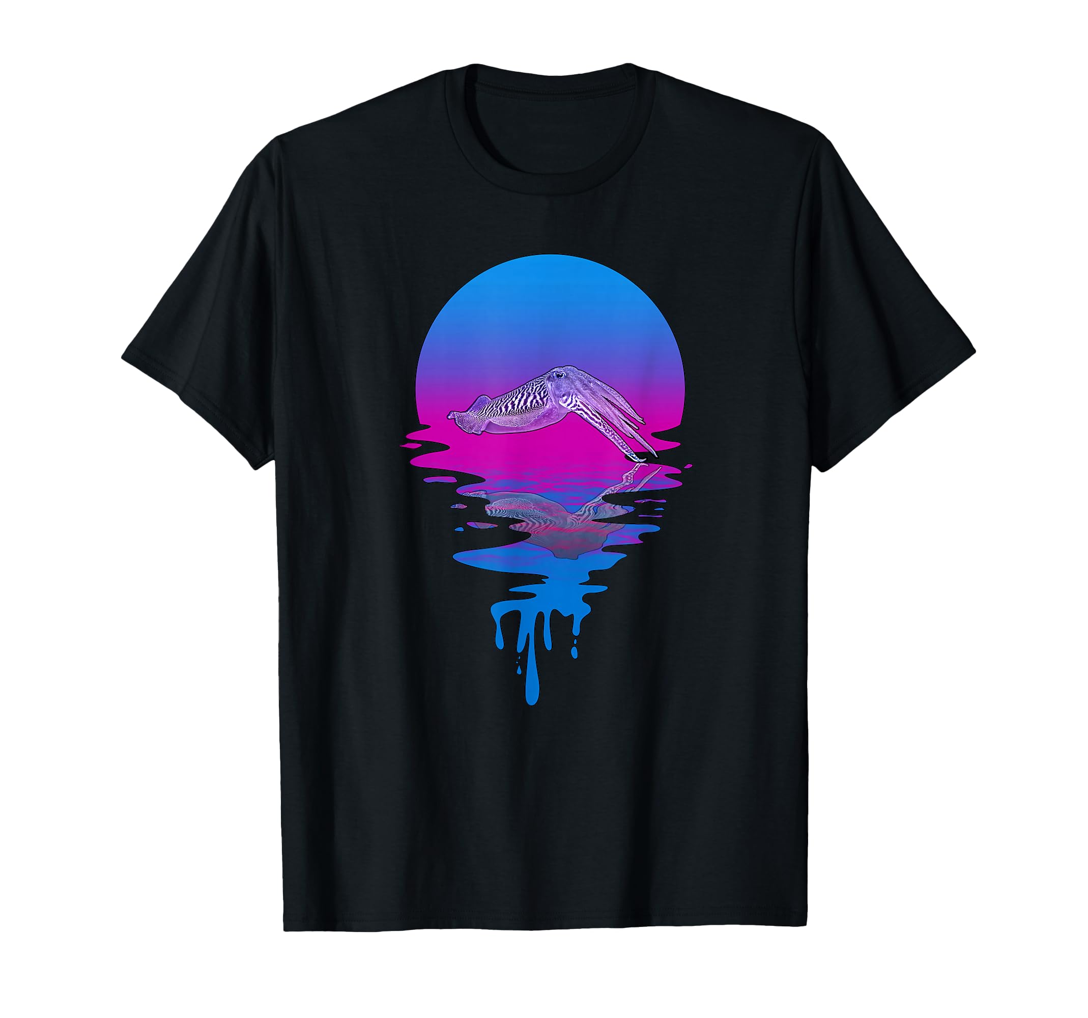 Sunset Cuttlefish T-Shirt - Graphic Print for Adults - T-Shirt, Sweatshirt, Hoodie