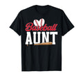 Baseball Aunt Heart Aunt Baseball T-Shirt - Novelty Apparel Men Women - T-Shirt, Sweatshirt, Hoodie