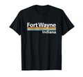 Fort Wayne Indiana Worn Stripes T-Shirt - Novelty Apparel Unisex - T-Shirt, Sweatshirt, Hoodie