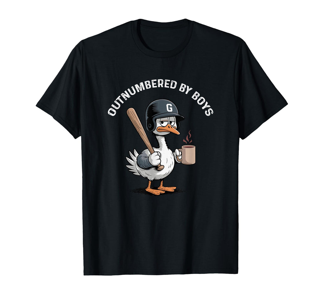Outnumbered Funny Mama Coffee Duck T-Shirt - Fun Novelty Design Unisex - T-Shirt, Sweatshirt, Hoodie