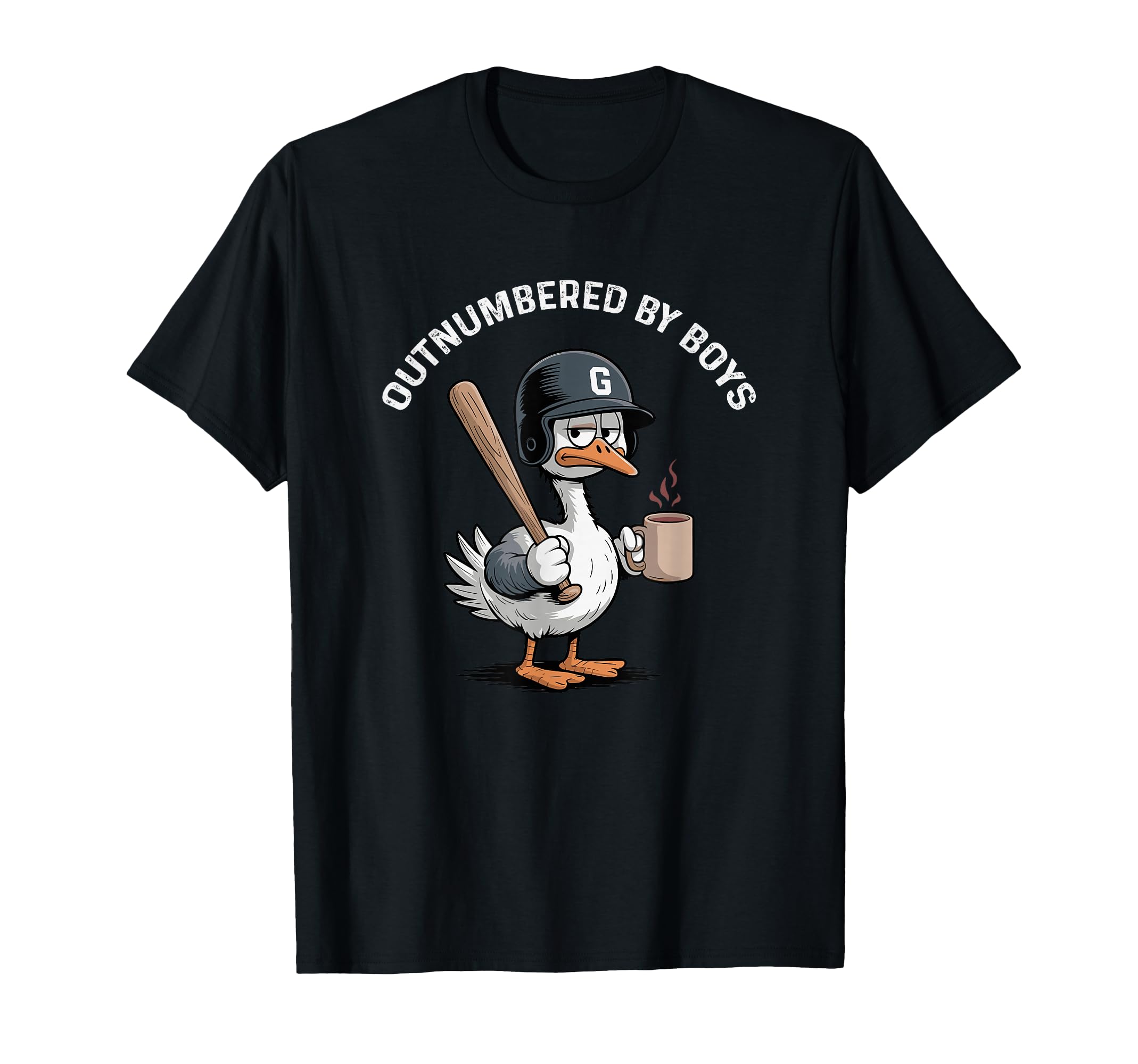 Outnumbered Funny Mama Coffee Duck T-Shirt - Fun Novelty Design Unisex - T-Shirt, Sweatshirt, Hoodie