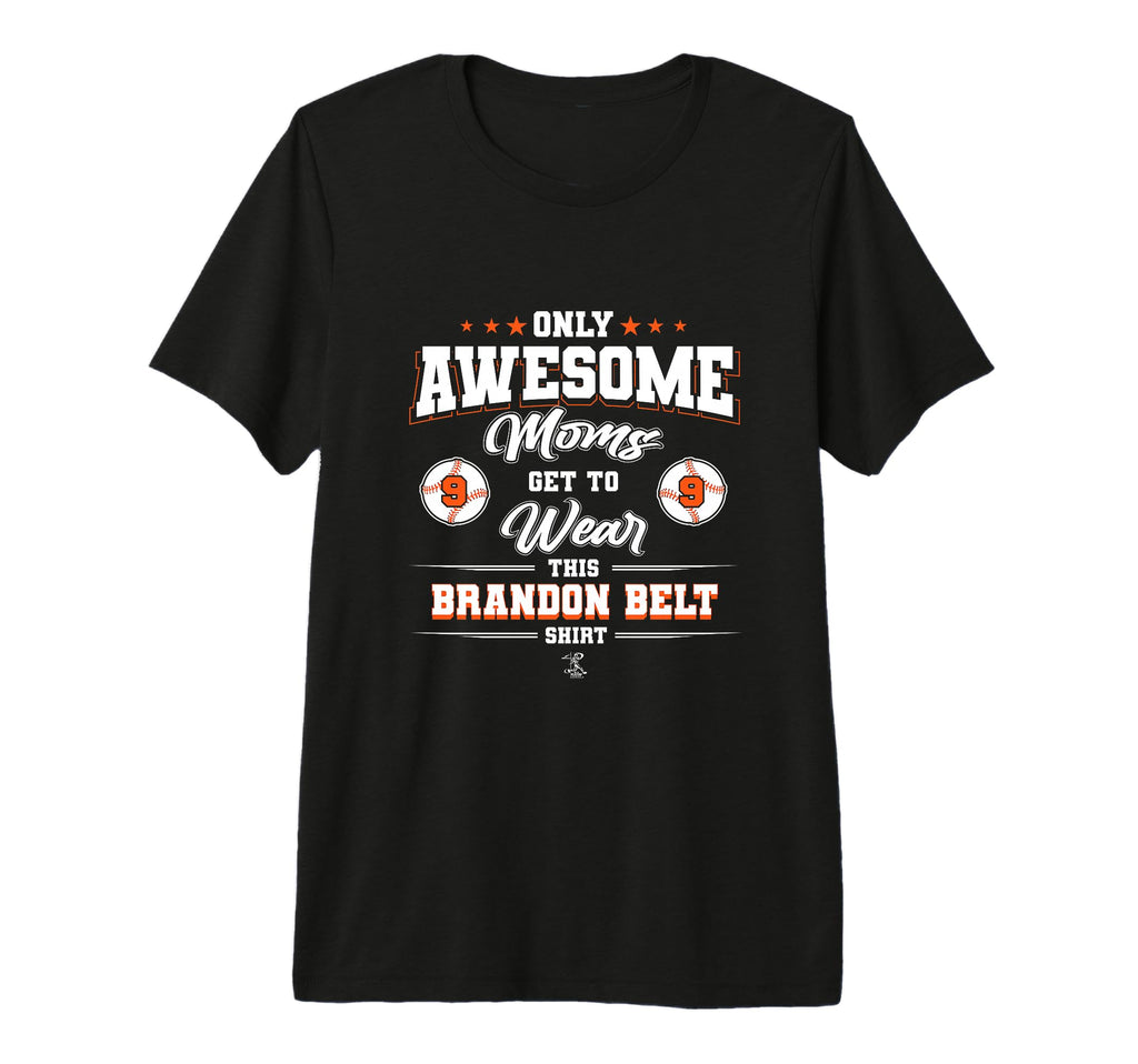 Brandon Belt Awesome Moms Tri Blend T-Shirt - Minimalist Print Unisex - T-Shirt, Sweatshirt, Hoodie
