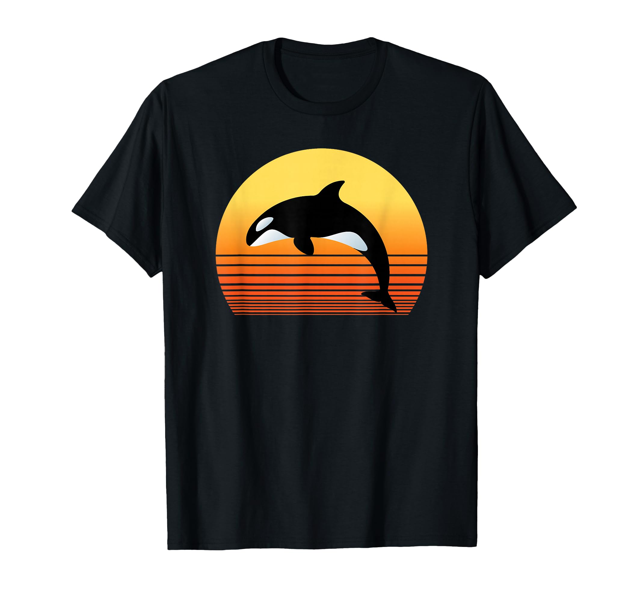 Orca Killer Whale Sunset T-Shirt - Aesthetic Graphic Unisex - T-Shirt, Sweatshirt, Hoodie