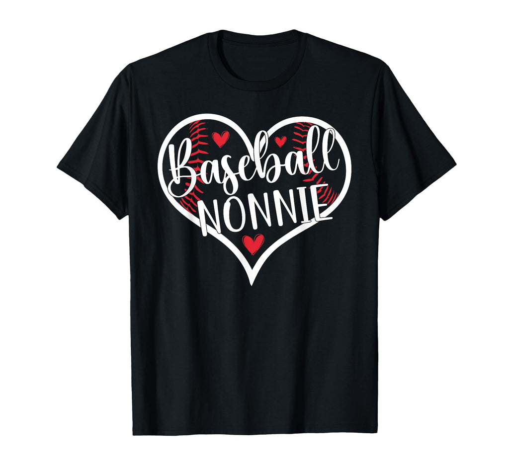Baseball Nonnie Heart Nonnie Baseball T-Shirt - Fun Novelty Design Unisex - T-Shirt, Sweatshirt, Hoodie