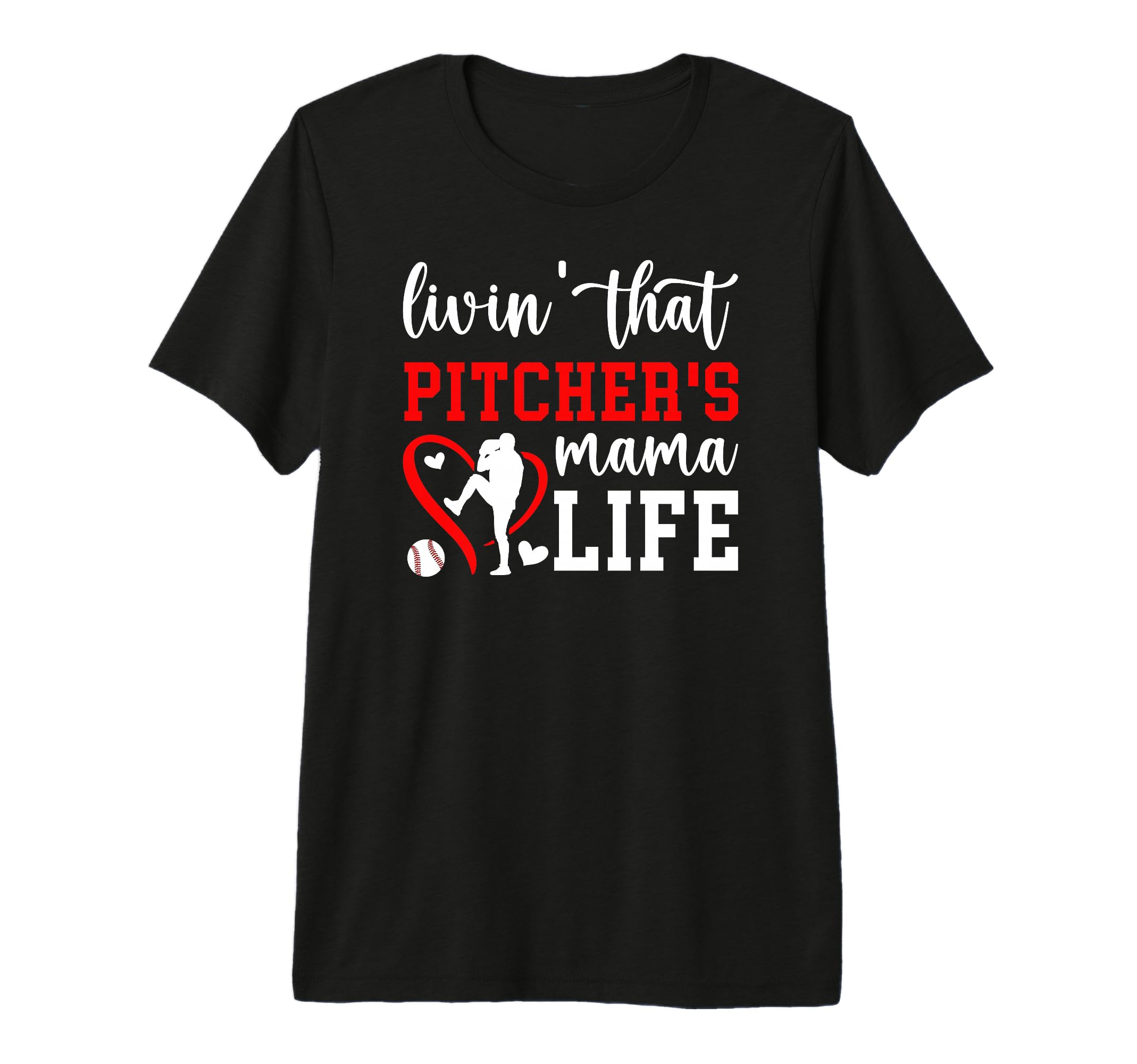 Baseball Pitcher Mama Life Baseball T-Shirt - Aesthetic Graphic Men Women - T-Shirt, Sweatshirt, Hoodie