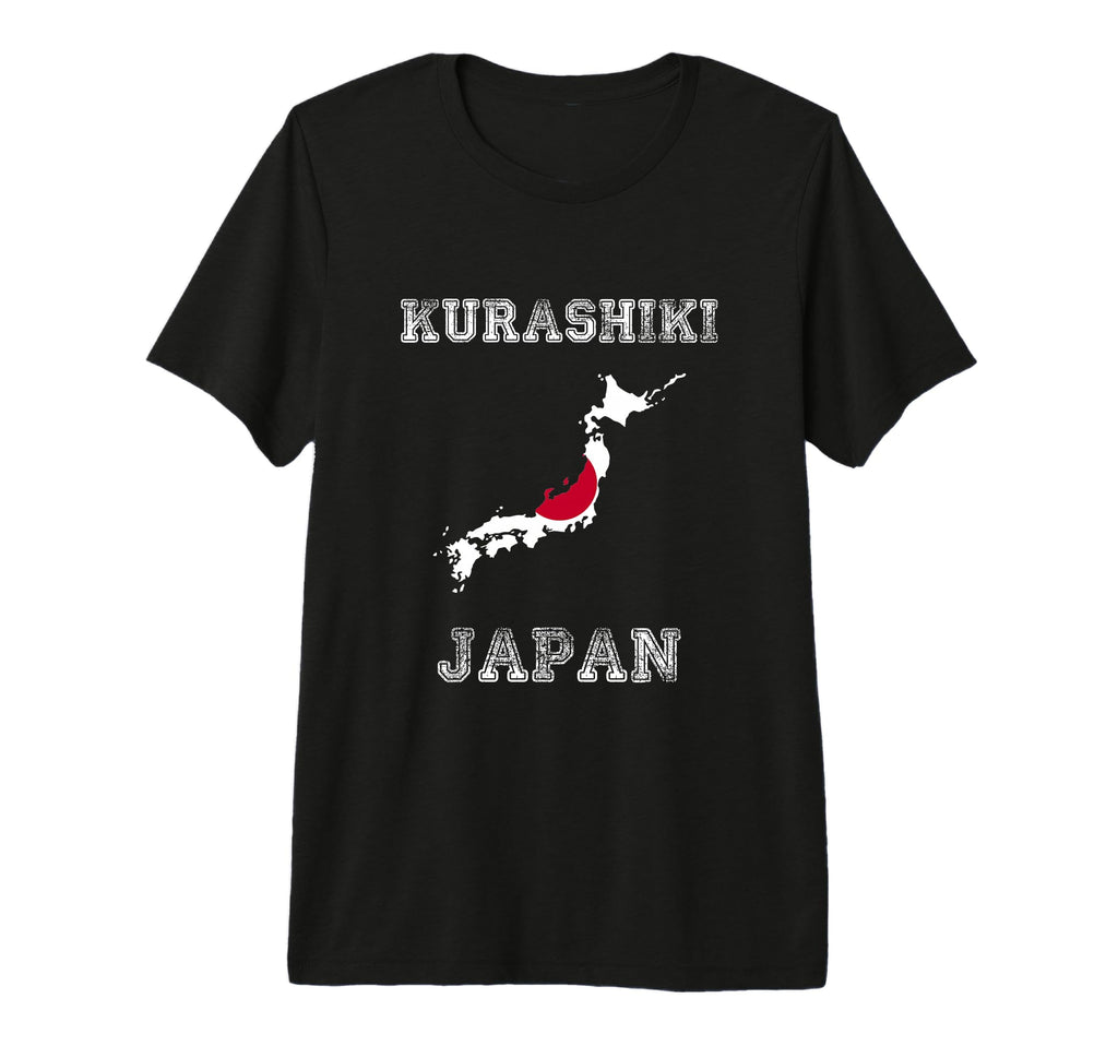 Kurashiki Japan Distressed Japan T-Shirt - Minimalist Print for Adults - T-Shirt, Sweatshirt, Hoodie