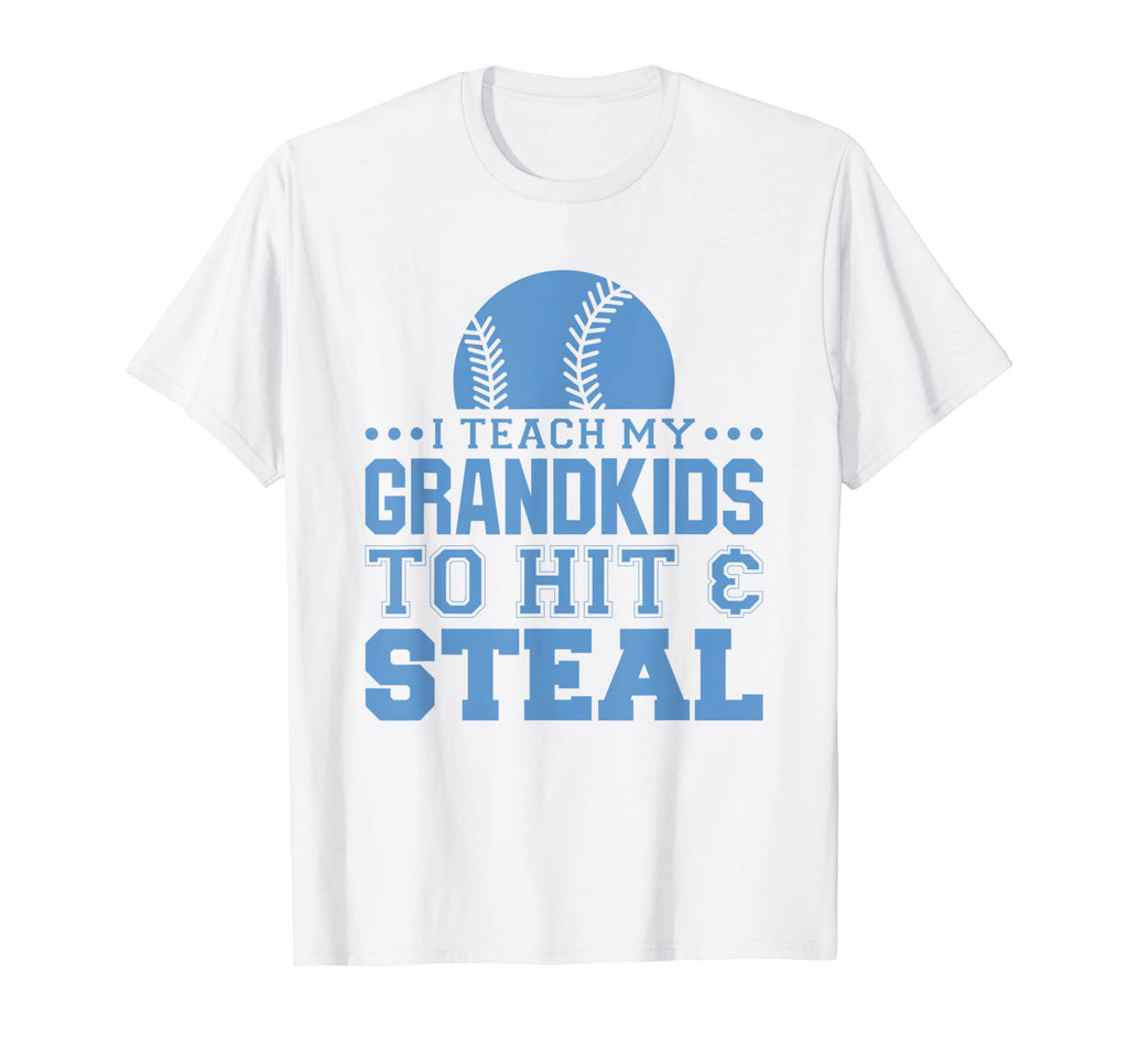 Baseball Grandpa I Teach My Grandkids To T-Shirt - Unique Graphic Unisex - T-Shirt, Sweatshirt, Hoodie