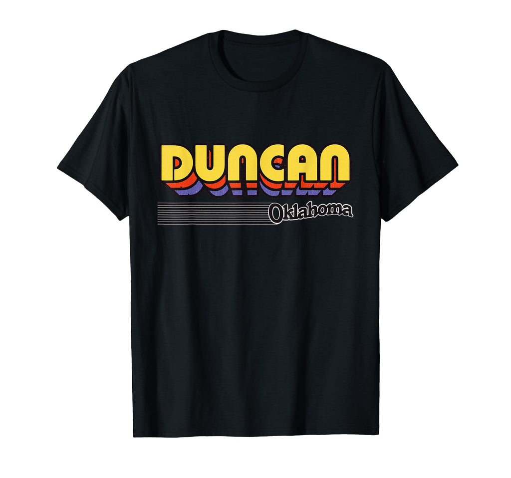 Duncan Oklahoma Stripes T-Shirt - Graphic Print Men Women - T-Shirt, Sweatshirt, Hoodie