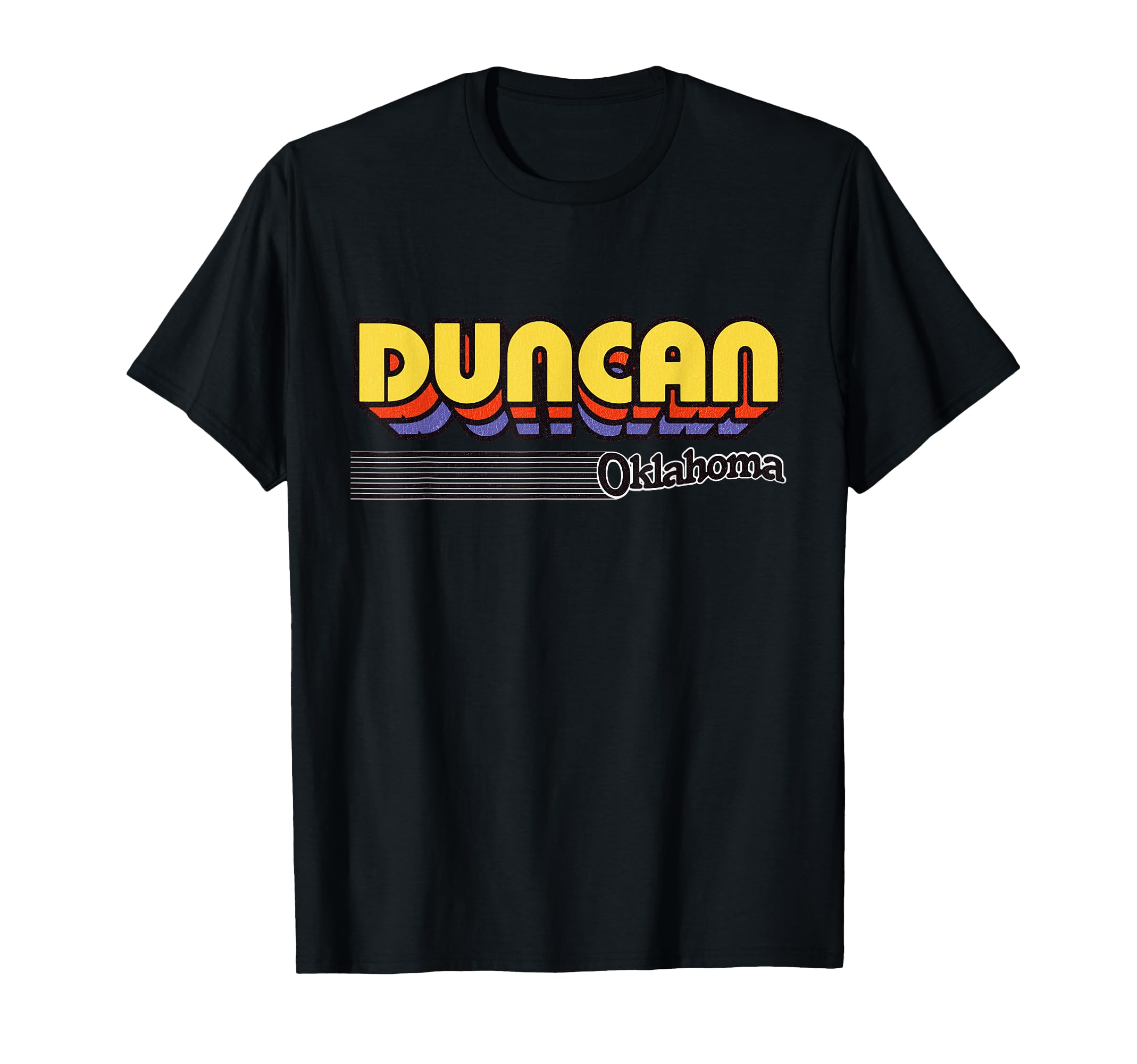 Duncan Oklahoma Stripes T-Shirt - Graphic Print Men Women - T-Shirt, Sweatshirt, Hoodie