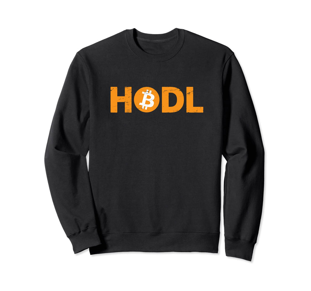 Bitcoin Hodl Btc Logo Distressed Sweatshirt - Custom Art Print for Adults - T-Shirt, Sweatshirt, Hoodie