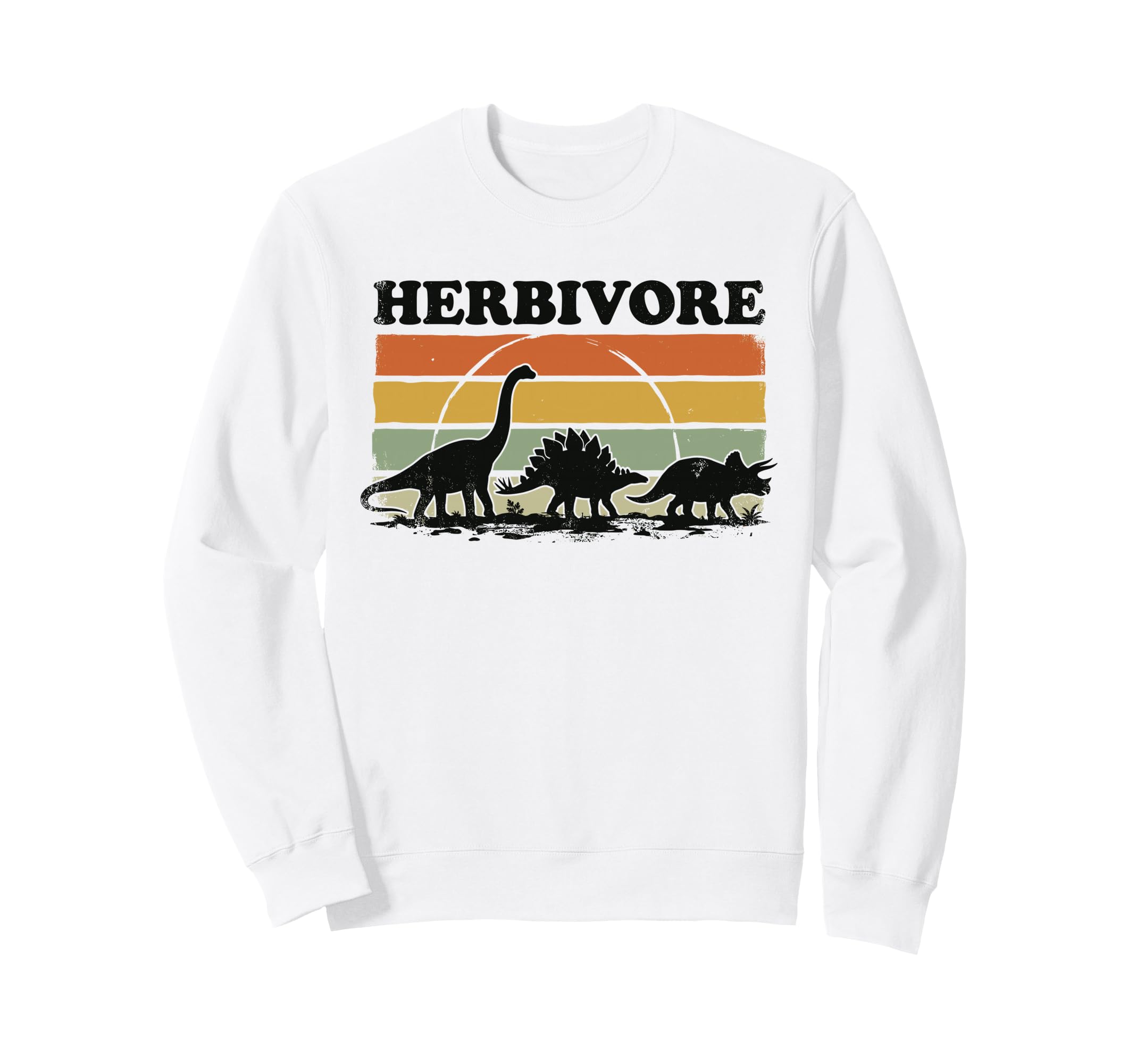 Herbivore Vegan Funny Dinosaur Sunset Sweatshirt - Graphic Print for Adults - T-Shirt, Sweatshirt, Hoodie