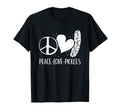 Peace Love Pickles Pickle Lover T-Shirt - Minimalist Print Men Women - T-Shirt, Sweatshirt, Hoodie