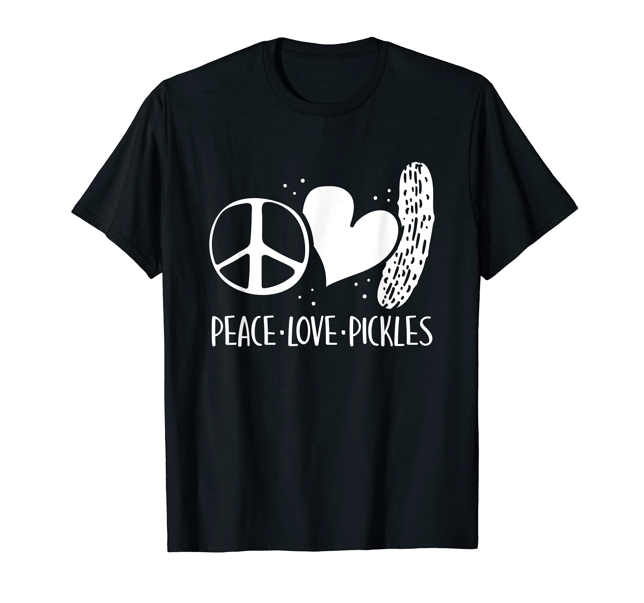 Peace Love Pickles Pickle Lover T-Shirt - Minimalist Print Men Women - T-Shirt, Sweatshirt, Hoodie