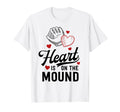 Mom Baseball Gift My Heart Is Mound T-Shirt - Custom Art Print for Adults - T-Shirt, Sweatshirt, Hoodie