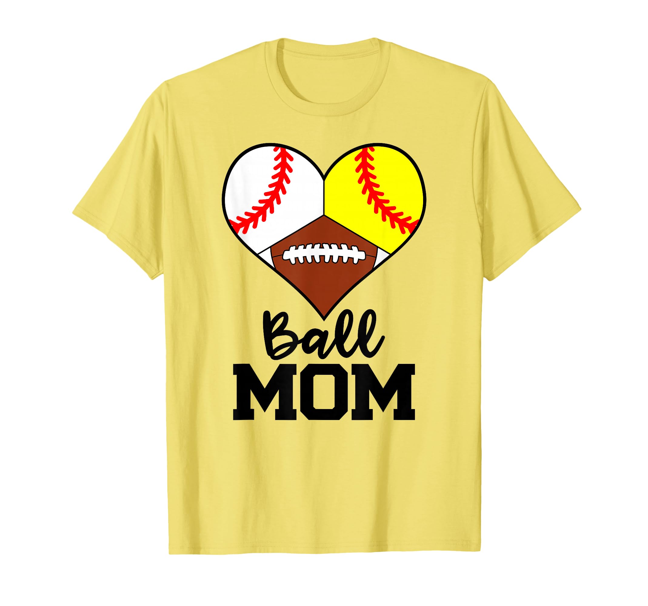 Ball Mom Funny Baseball Softball T-Shirt - Minimalist Print for Adults - T-Shirt, Sweatshirt, Hoodie