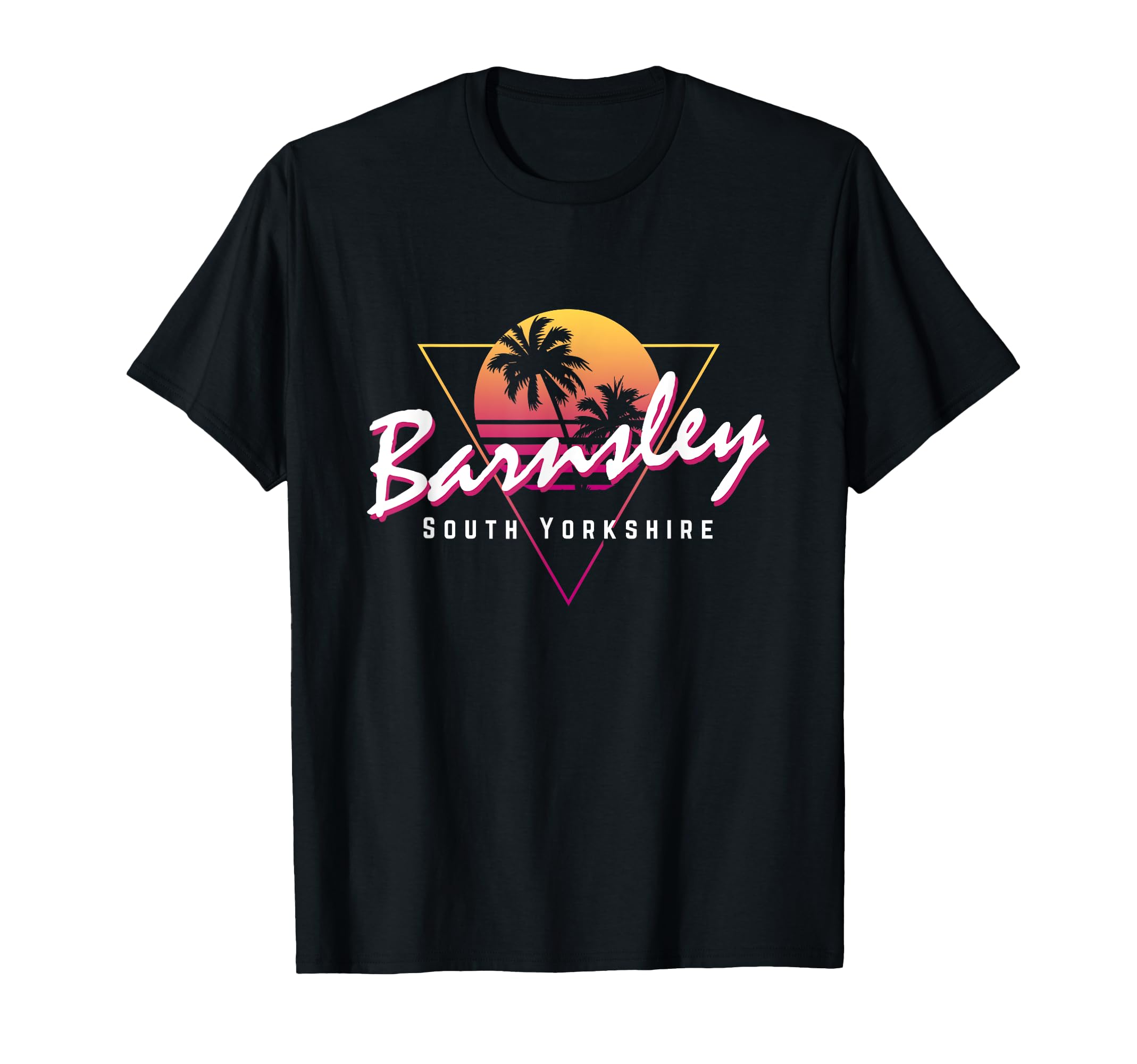 Barnsley South Yorkshire 80S Sunset T-Shirt - Unique Graphic for Adults - T-Shirt, Sweatshirt, Hoodie