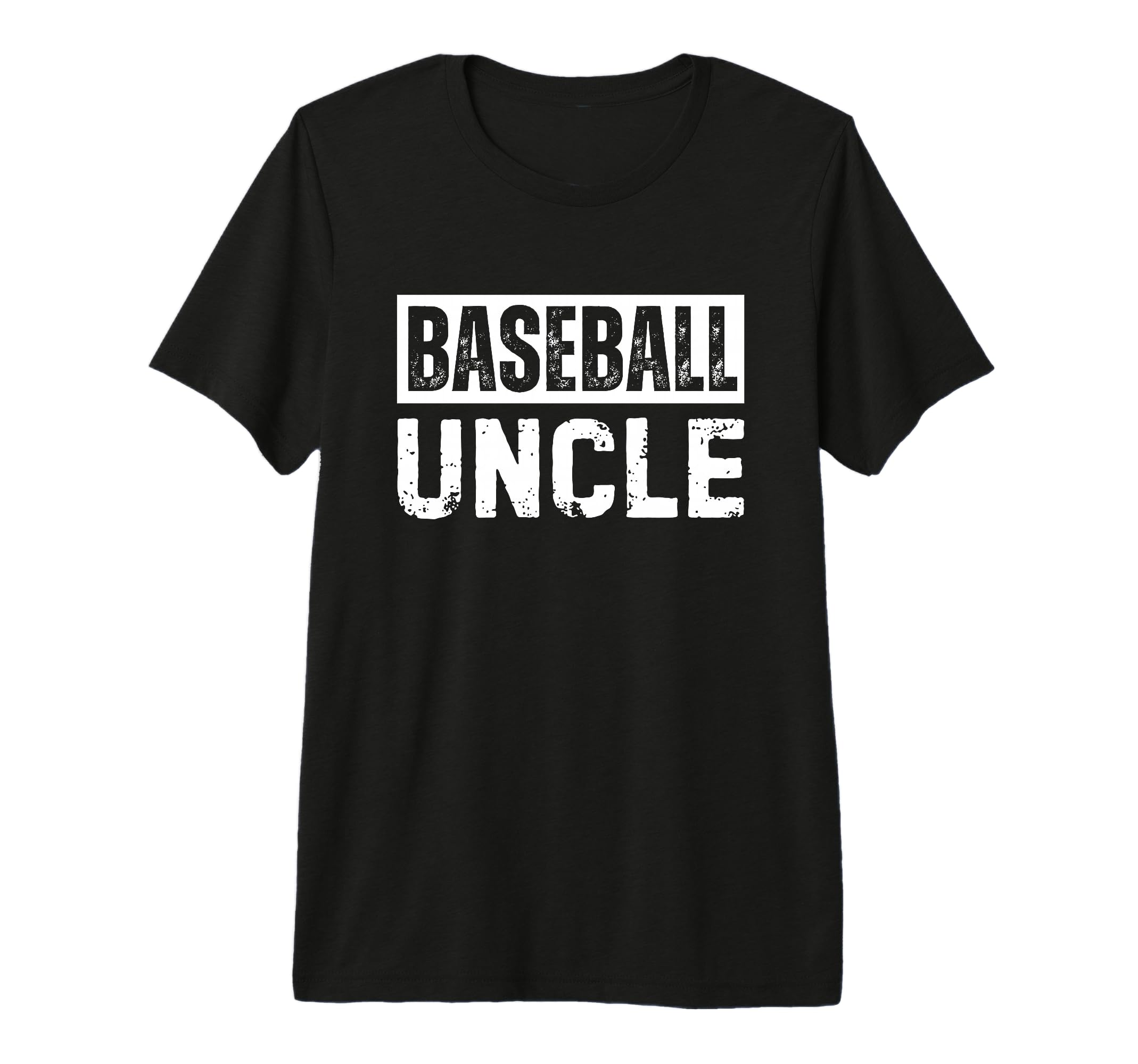 Mens Baseball Uncle Distressed Tri T-Shirt - Custom Art Print for Adults - T-Shirt, Sweatshirt, Hoodie