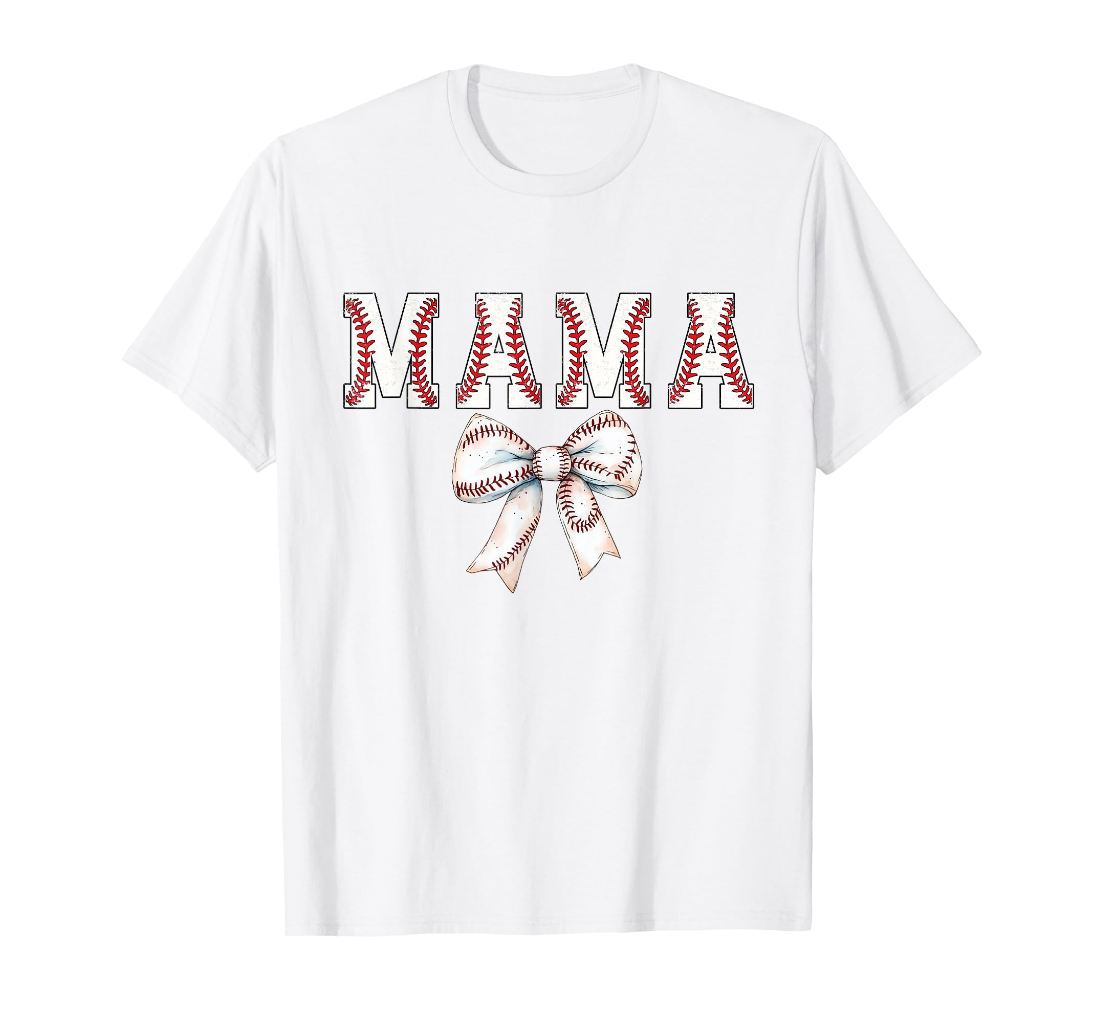 Baseball Mom Bow Baseball Mama Bow T-Shirt - Aesthetic Graphic Men Women - T-Shirt, Sweatshirt, Hoodie