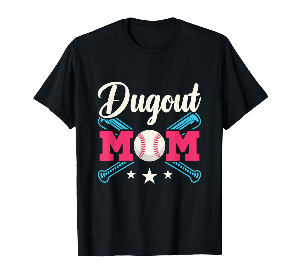 Dugout Mom Baseball Parent T Ball T-Shirt - Aesthetic Graphic for Adults - T-Shirt, Sweatshirt, Hoodie