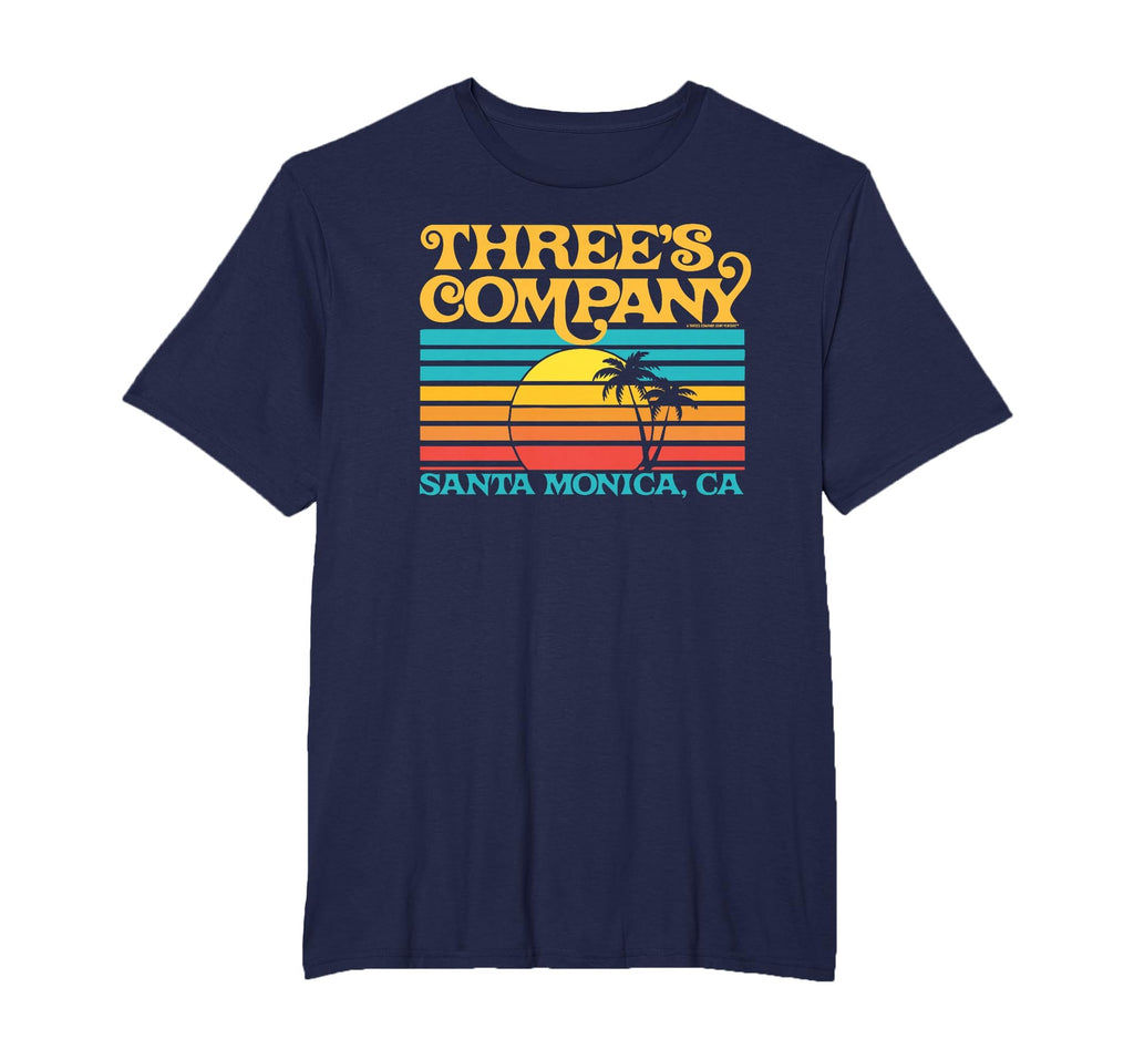 Threes Company Logo Santa Monica 80S T-Shirt - Aesthetic Graphic Unisex - T-Shirt, Sweatshirt, Hoodie